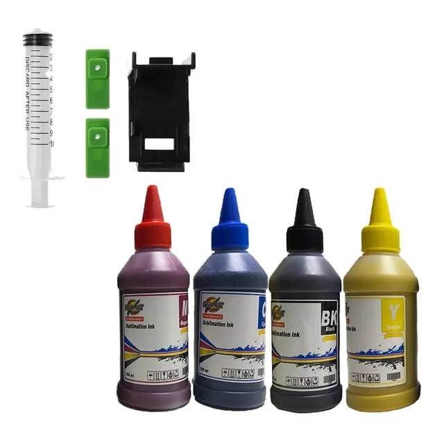 Kit Para Recarga De Cartuchos Hp 100ml Por Color + Snap/fill