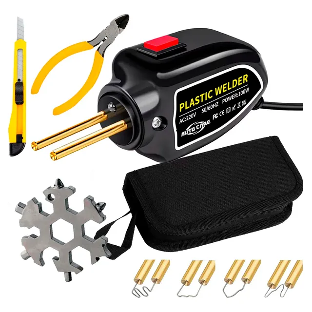 Kit Pistola Suelda Plasticos Grampas Reparacion Paragolpes