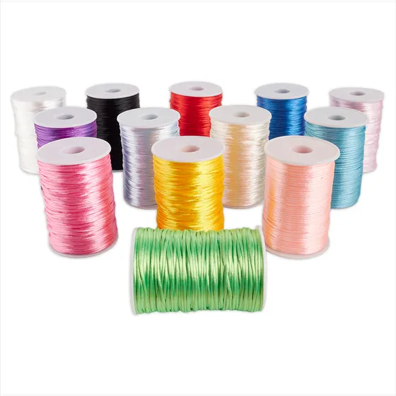 Cordon De Seda 2mm Rollo X 100 Yardas Decoración Bijou