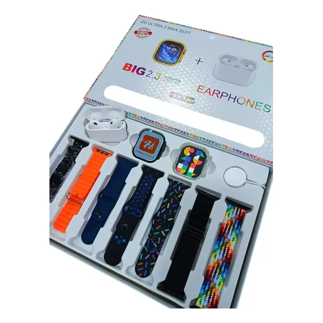 Combo I20 Ultra Max Smart Watch + 1 Audifonos Inalambricos