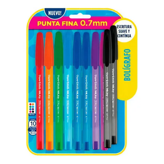 Bolígrafos Paper Mate 100st X10 Colores Surtidos