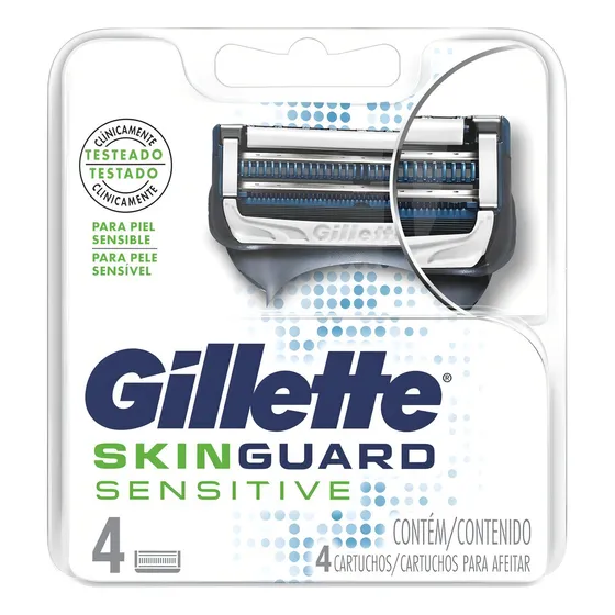 Repuestos De Afeitar Gillette Skinguard Piel Sensible 4 Und