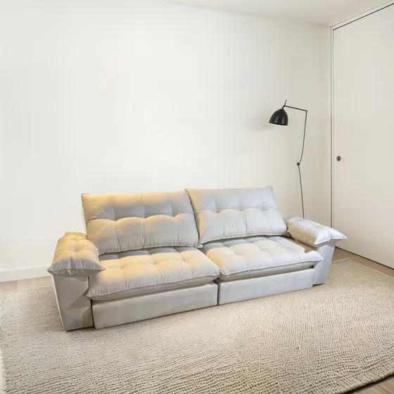 Sofá Retrátil E Reclinável Pillow 25c - Léo Decor