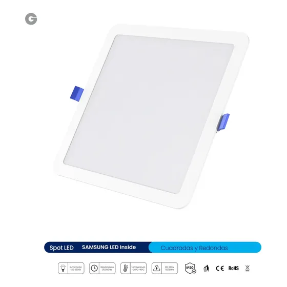Panel Cuadrado Empotrable Igoto Ig-peccs18 Led Samsung 18w