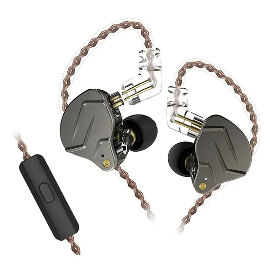 Fone de ouvido in-ear sem fio KZ Auriculares con cable ZSN Pro with mic preto