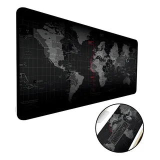 Criarte Mouse Pad Gamer Extra Grande 70x30 Mapa Mundi Preto Criarte Mouse Pad Gamer Extra Grande 70x30 Mapa Mundi Preto