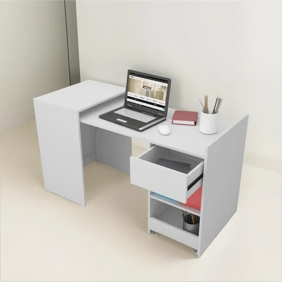 Escritorio Con Cajones Mesa Plegable Multiuso  5004