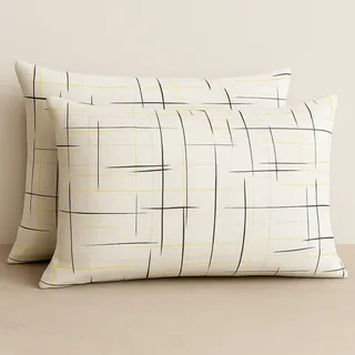 Kit 2 Fronhas Avulsas Estampadas 100% Algodão Malha Com Zíper 50x70cm Toque Macio Anti Bolinha Não Encolhe Fronha Para Travesseiro Cor Modelo 10 - Cozzilar