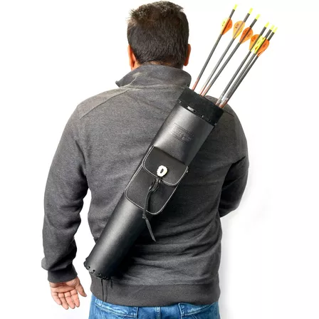 Back Arrow Quiver | Genuine Cowhide Leather Arrow Holder | T