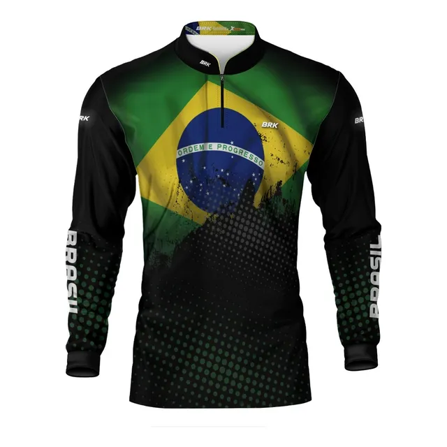 Camisa Agro Brk Fazenda Trator Brasil Agricultura Com Uv50+