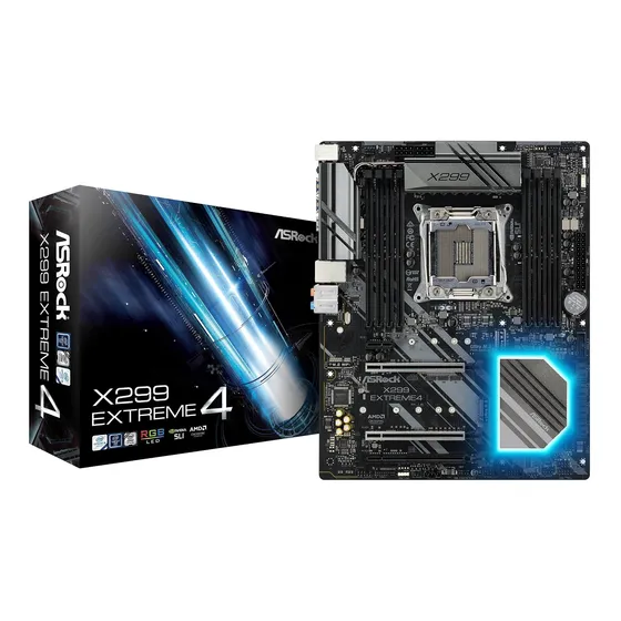 Asrock Intel X299 Juego Chips Placa Base Atx Extreme4