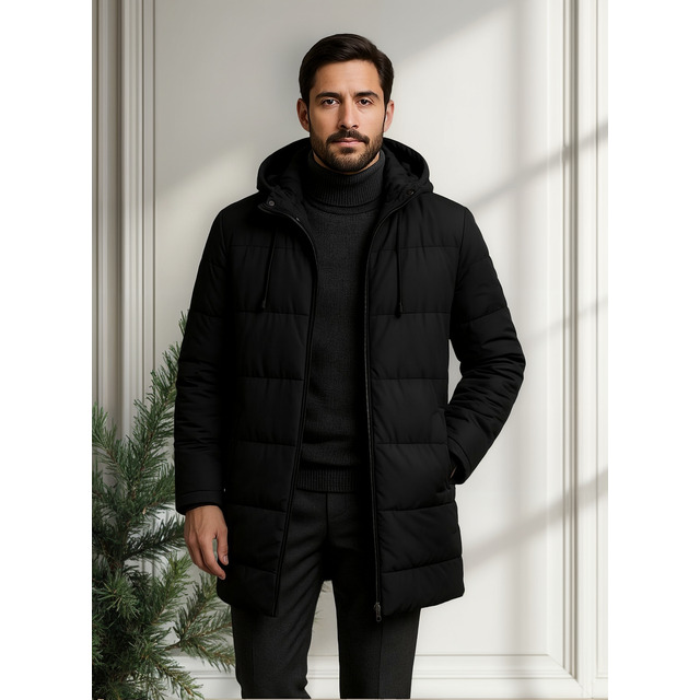 Sobretudo Masculino Jaqueta Puffer Bobojaco Comprido Capuz Sobretudo Masculino Jaqueta Puffer Bobojaco Comprido Capuz