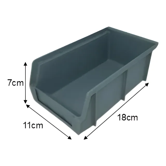 Caja Apilable Organizadora Pequeña Gris X 2 Unidades