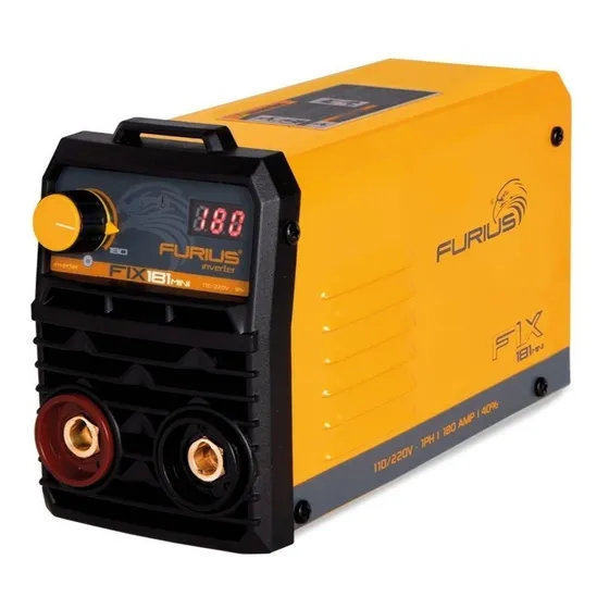 Soldador Inversor 180a 110/220 Furius Mini Fix 181 Color Amarillo Frecuencia 50 Hz/60 Hz 110V