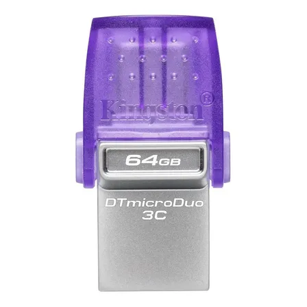 Pendrive Kingston Datatraveler Microduo 3c 64gb Usb Y Usb-c Color Negro Lisa
