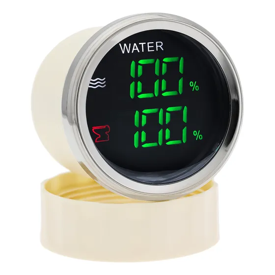 Reloj Medidor Digital Doble Nivel Agua Motorhome Nautica