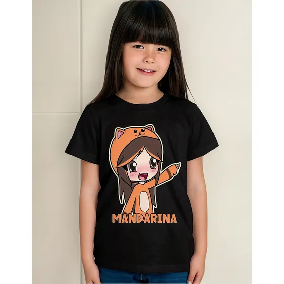 Remera Camiseta Algodón Lyna Vallejos Mandarina Youtuber