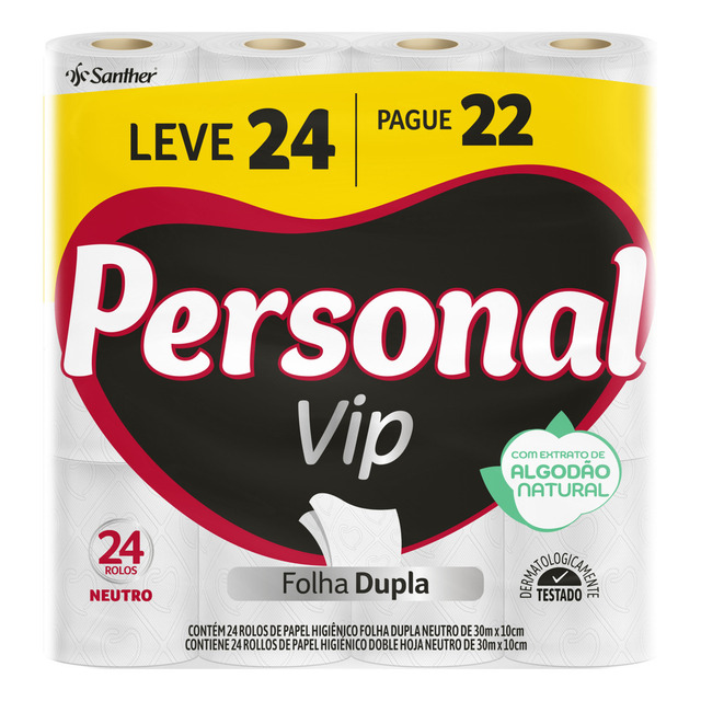 Papel Higiênico Vip Leve 24 E Pague 22 Personal Papel Higiênico Vip Leve 24 E Pague 22 Personal