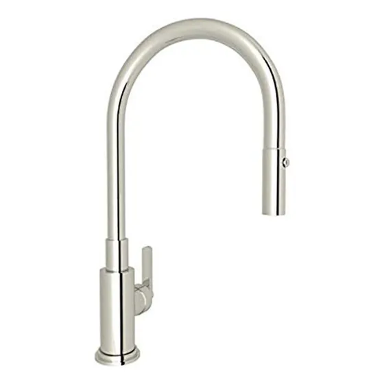 Rohl Grifo Abatibl Largo Ancho Alto Niquel Pulido