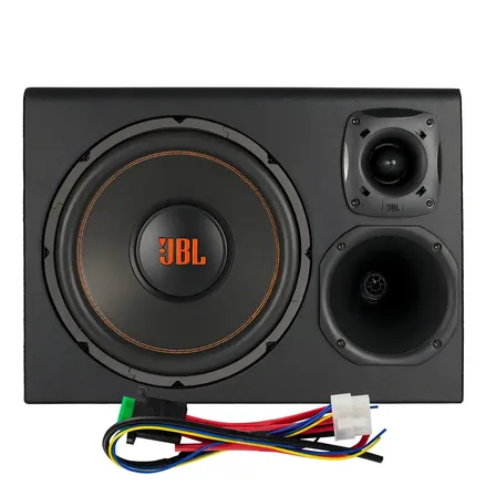 Caixa Amplificada Jbl Trio Sub 12 D200x St200 600w Rms Ativa Cor Preta
