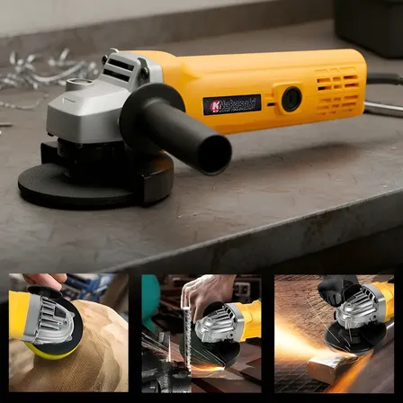 Esmerilhadeira Com Lixadeira Angular Com Politriz 780w 115mm Amarelo 110v 50hz/60hz