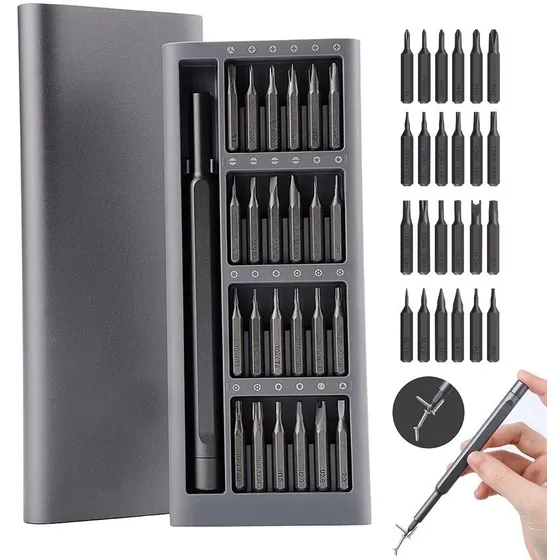 Kit Destornilladores De Precisión Imantado 24 En 1 Estuche
