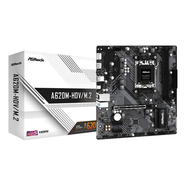 Motherboard Asrock A620m-hdv/m.2 Am5 Amd Ryzen Ddr5 Hdmi Dp 