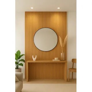 20 Placas Adesivas Painel Madeira Ripada Montável Mdf 45x11