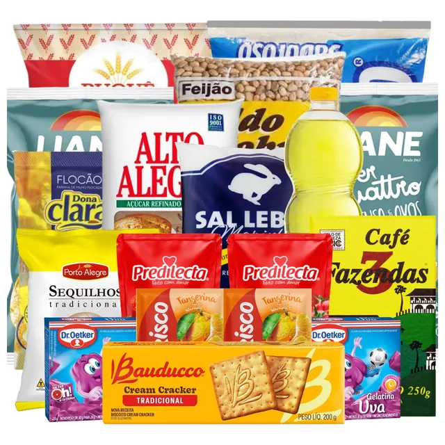 Cesta BĂĄsica Completa Produtos De Qualidade 18 Itens Top Cesta BĂĄsica Completa Produtos De Qualidade 18 Itens Top