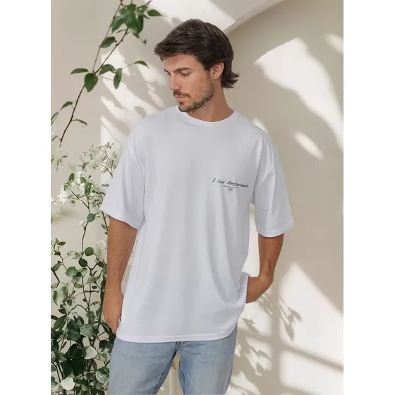 Remera Overize Vilo Hombre Amsterdam Algodon Peinado