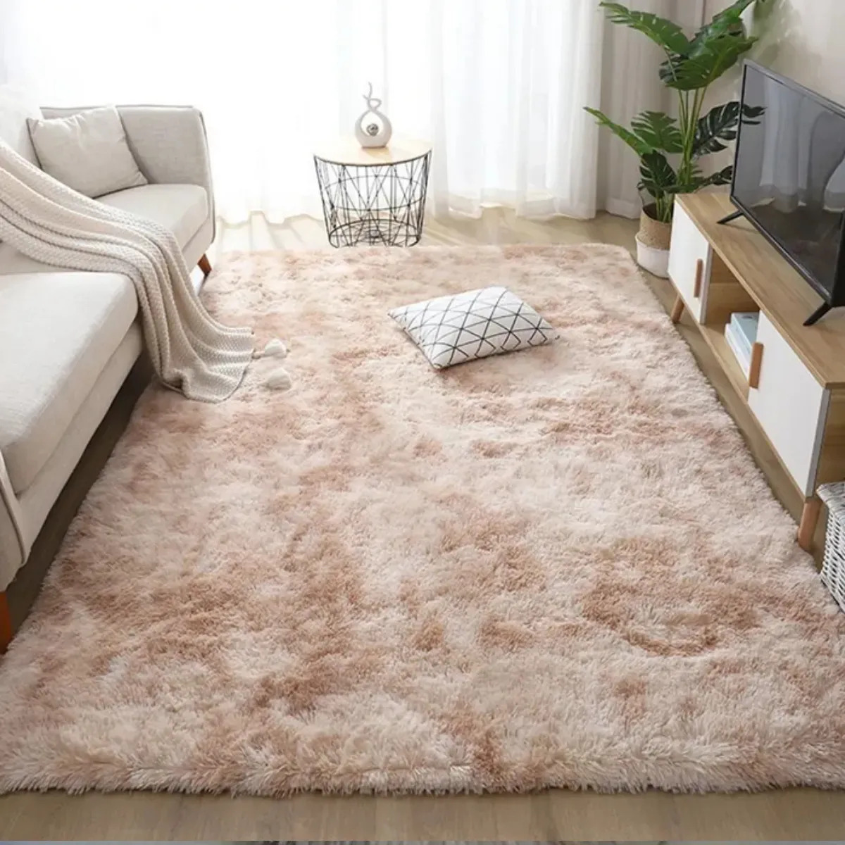 Tapete Shaggy Luxo Mesclado para Quarto e Sala