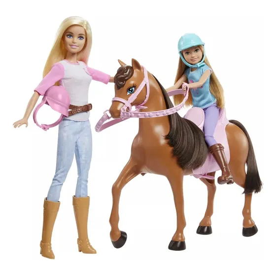 Boneca Barbie E Stacie Lições De Montar A Cavalo - Mattel