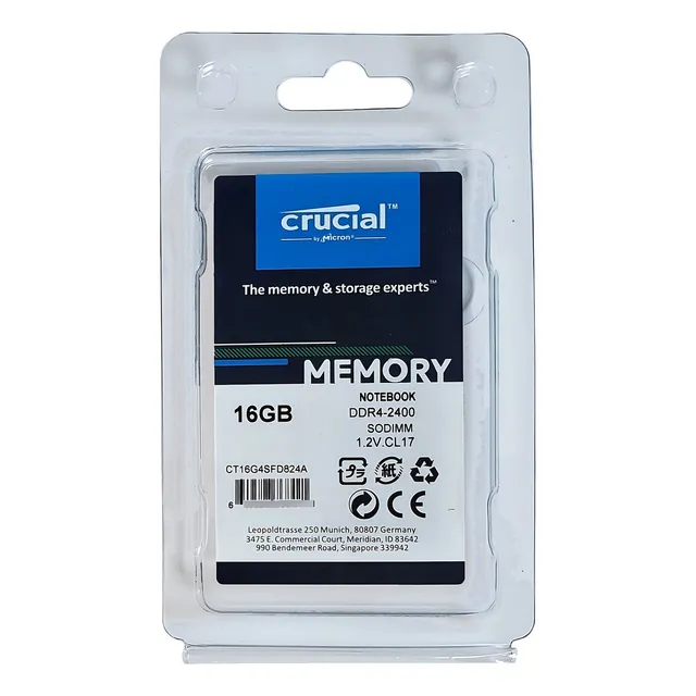 Memoria RAM gamer color verde 16GB 1 Crucial CT16G4SFD824A