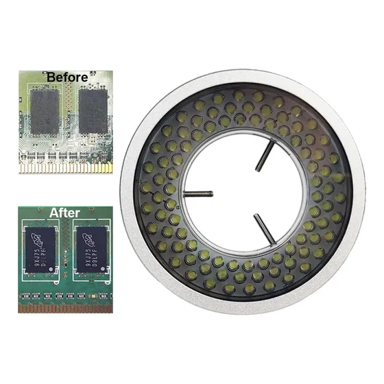 Luz De Microscopio Polarizada De 96 Led En Forma De Anillo,