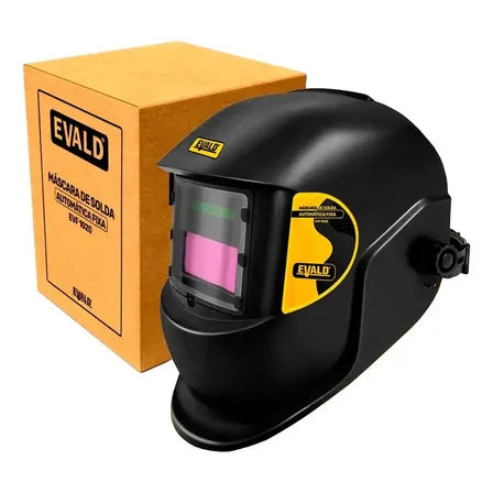 Máscara De Solda Automática Profissional Fixa Evald Cor Preto