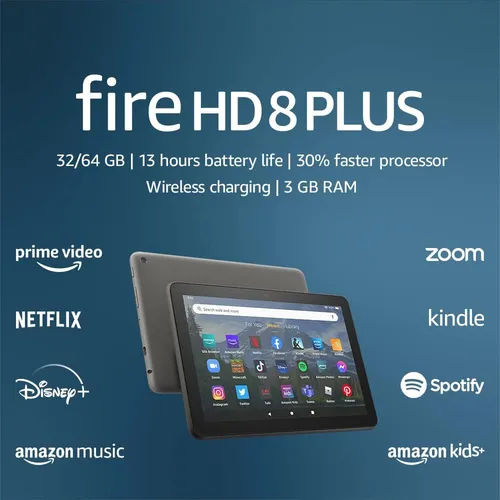 Tablet Amazon Fire Hd8 Plus 64gb / Tela 8 - Preto | MercadoLivre