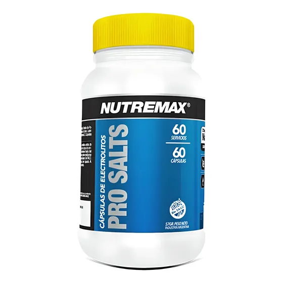 Cápsulas De Electrolitos Pro Salts Nutremax 60 Cápsulas Sabor Sin sabor