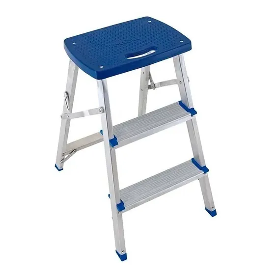 Escalera Banqueta Aluminio Mor Chica Soporta 120kg 65x42x59