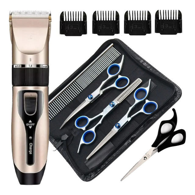 Kit para iniciante Maquina de acabamento com adaptador e Kit 4 Tesouras c/ Estojo Kit para iniciante Maquina de acabamento com adaptador e Kit 4 Tesouras c/ Estojo