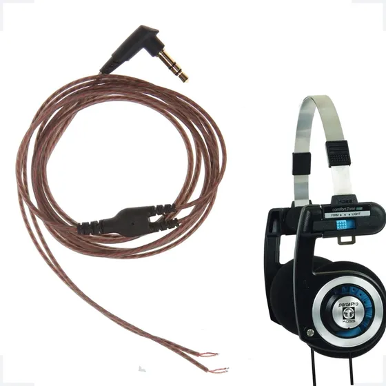 Cabo P/ Fone De Ouvido Koss Porta Pro Substituição Premium