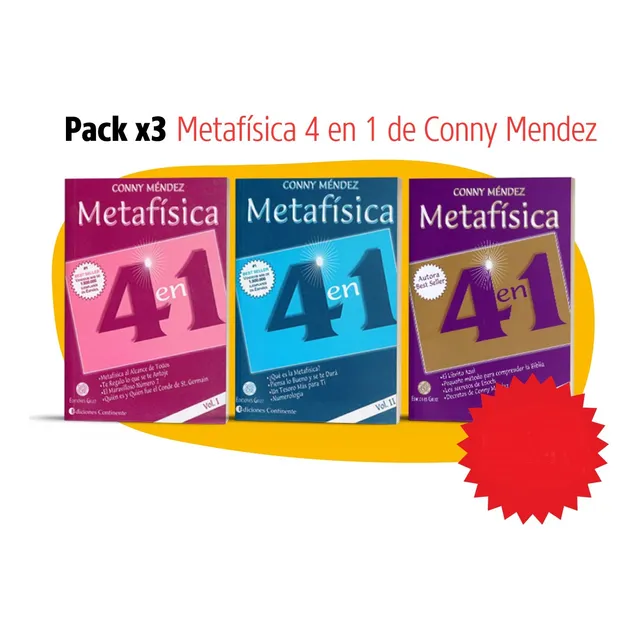 Pack 3 Libros Metafísica 4 En 1 De Conny Méndez C/ Descuento