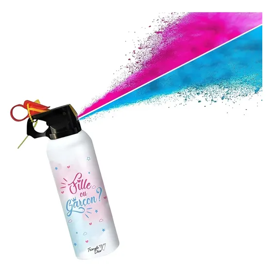 Set 2 Extintor Humo Revelacion De Genero Cañon Spray Color 