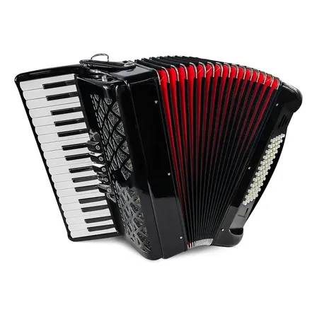 Acordeon Vedo 34 Teclas 60 Baixos Madeira, Alça E Estojo Preto