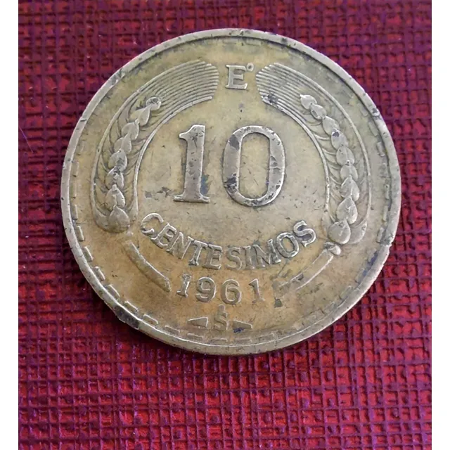 Moneda De Chile 10 Cent. 1961
