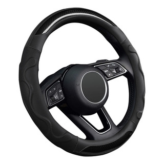 Funda De Volante De Coche Clásica De Fibra De Carbono, 38 Cm Funda De Volante De Coche Clásica De Fibra De Carbono, 38 Cm