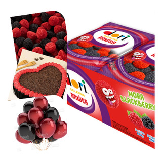 Bala De Goma Amoras Vermelha Roxa Dori 12 Unid 13g. Bala De Goma Amoras Vermelha Roxa Dori 12 Unid 13g.