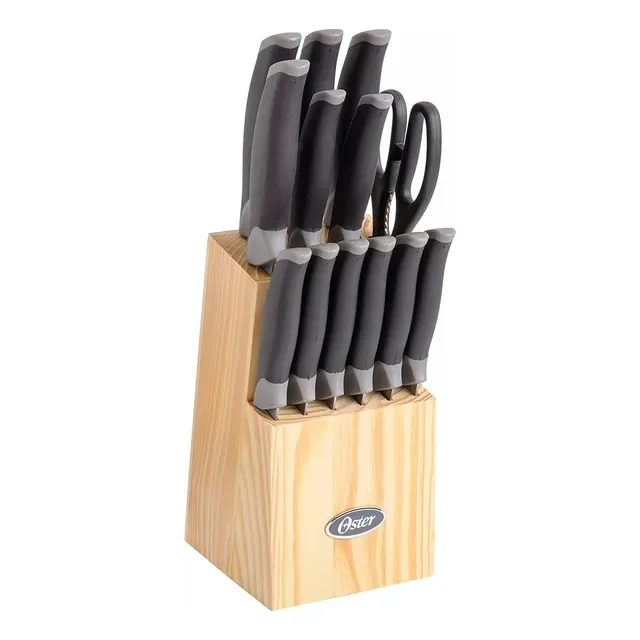 Conjunto De Facas 14 Peças Aço Inox Com Cepo Lindbergh Oster Cor Preto Conjunto De Facas 14 Peças Aço Inox Com Cepo Lindbergh Oster Cor Preto