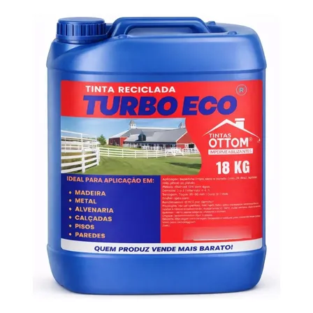 Tinta Oleo Reciclada Proteção Anti Ferrugem Anti Umidade 18l Preto Fosco