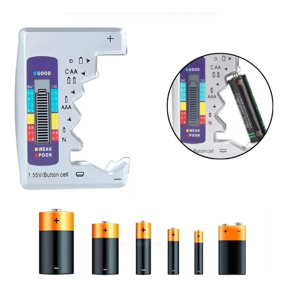 Testador Medidor Digital Pilha/bateria Testar Voltagem
