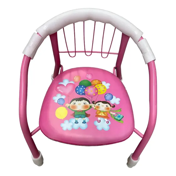 Silla Niños Niñas Metálicas Colores Y Diseño Color Rosado